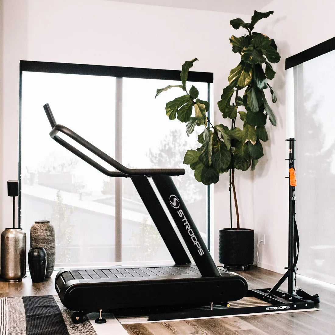 Stroops Optimill® Motorless Treadmill | Includes Optitail, Base Slastix® Adjustable Anchor, Universal Swivel Belt XL