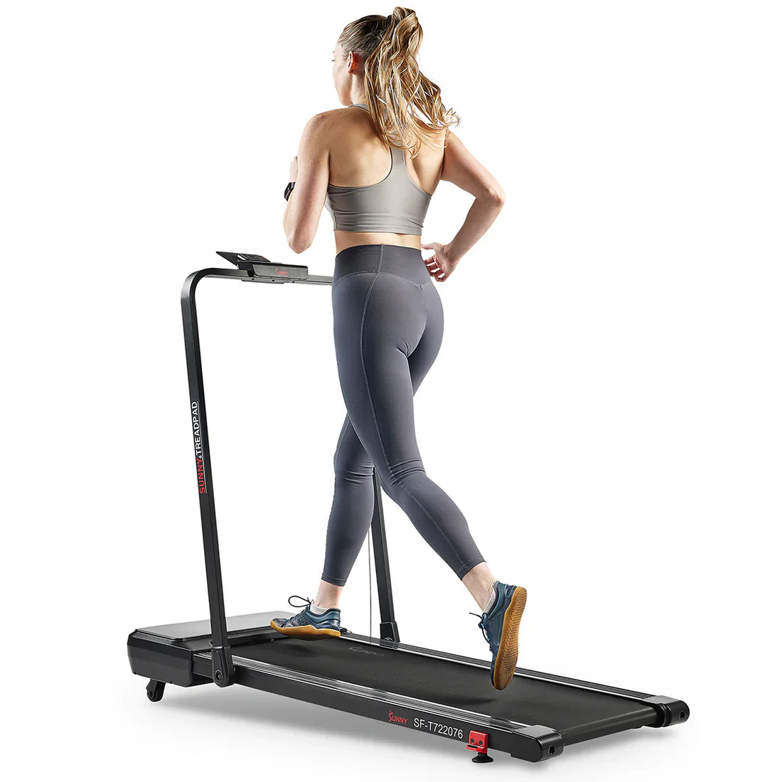 Pacer 2 in 1 Auto Incline Under Desk Walking/Running Smart Treadmill by Sunny Health & Fitness