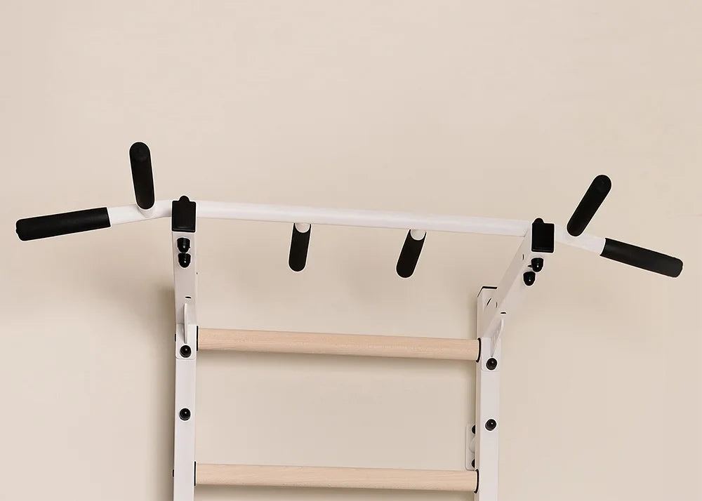 BenchK 721 Exercise Rehabilitation Wooden Wall Bars with Gymnastic Accessories