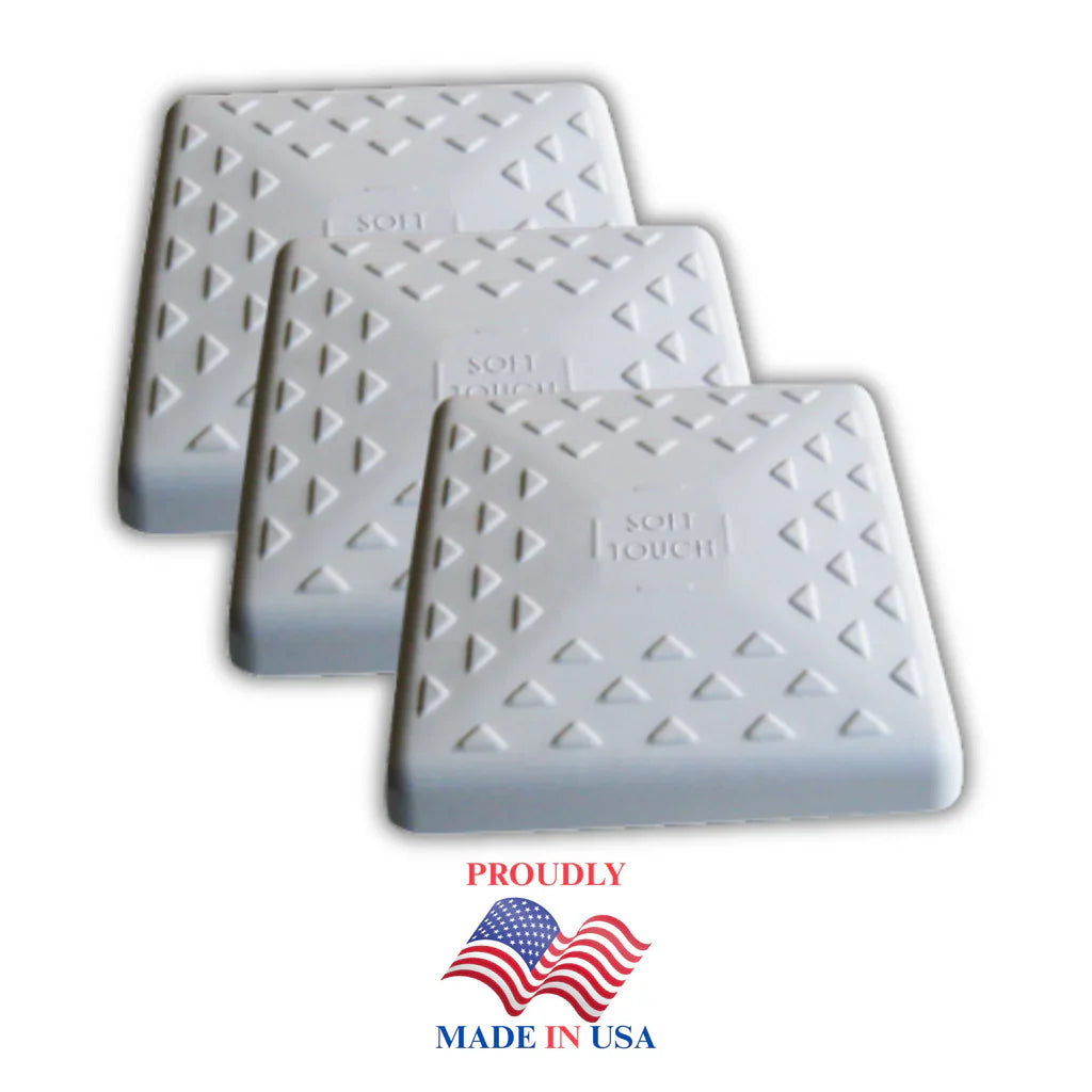 Soft Touch Set of 3, 14" Premium Base Covers with Ground Mounts and Plugs