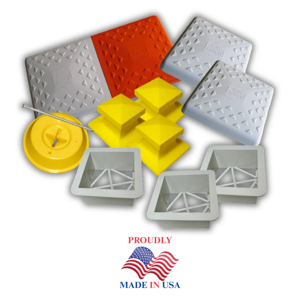 Soft Touch Set of 14" Premium Base Covers Including Double First Base and All Necessary Hardware