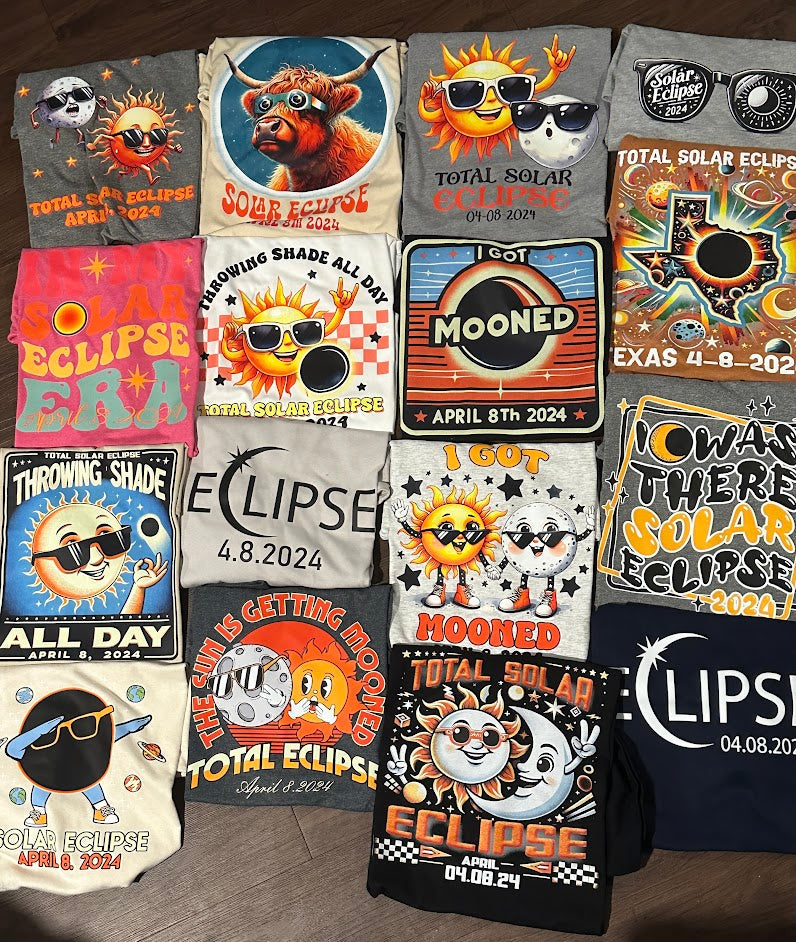 2024 Total Solar Eclipse Commemorative Shirts, Memories of this rare event