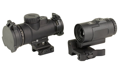 Trijicon MRO SD Patrol Combo |  Red Dot with 3X Magnifier |  25mm Objective |  2 MOA Dot/68 MOA Segmented Circle |  Matte Finish |  Full Co-Witness Mount