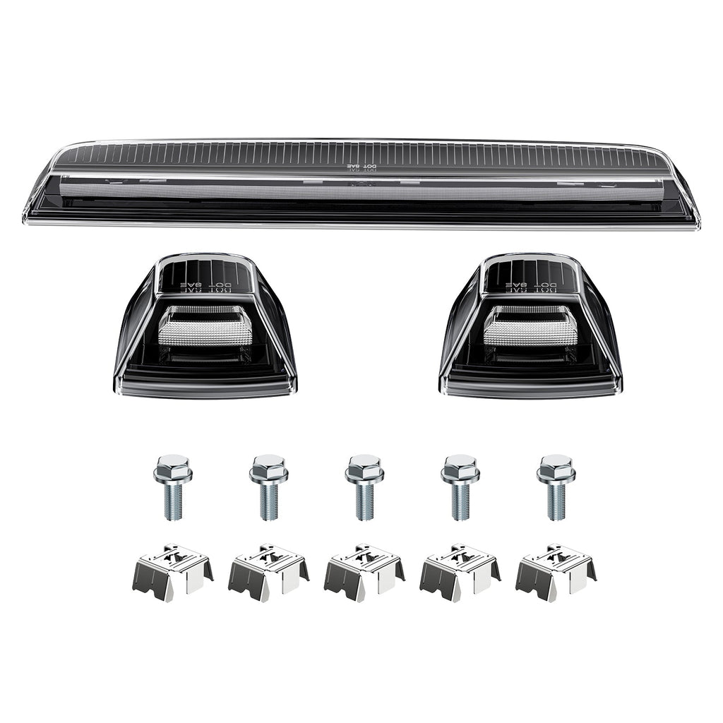 2020-2026+ GMC Chevy HD Smoked White Amber LED Roof Cab Lights