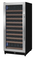 Allavino 119 Bottle 55" Tall Stainless Steel Wine Refrigerator