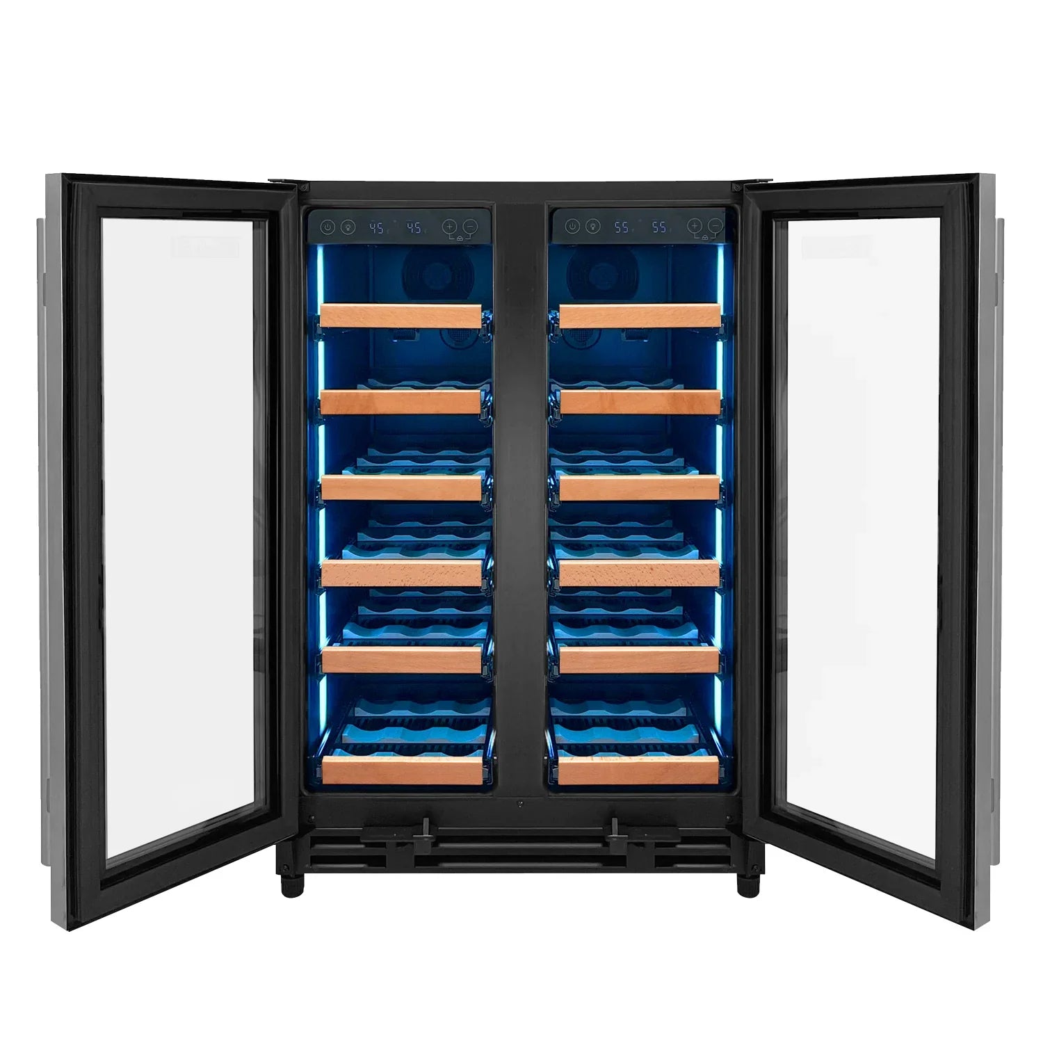 Allavino Reserva Series 36 Bottle Dual Zone Wine Refrigerator with Stainless Steel French Doors