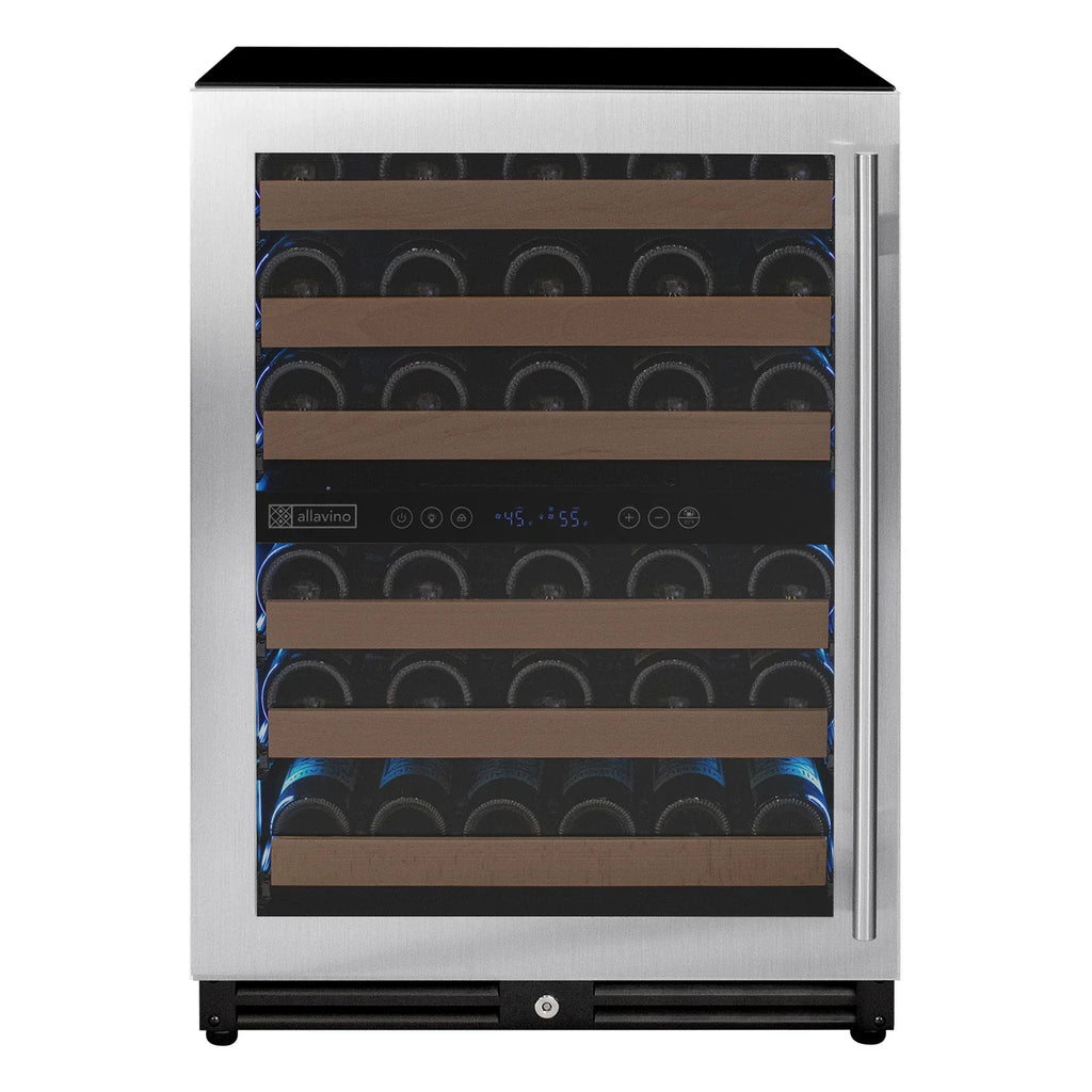 Allavino Reserva Series 51 Bottle Undercounter Wine Refrigerator Cooler with Stainless Steel Door
