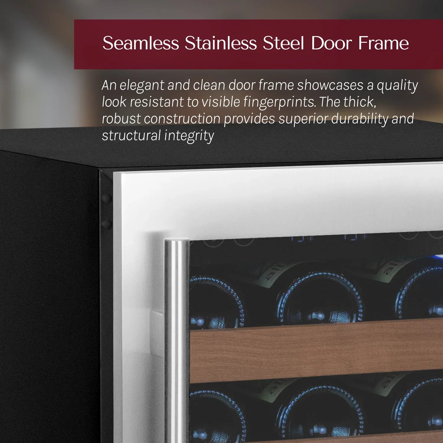 Allavino Reserva Series 51 Bottle Undercounter Wine Refrigerator Cooler with Stainless Steel Door