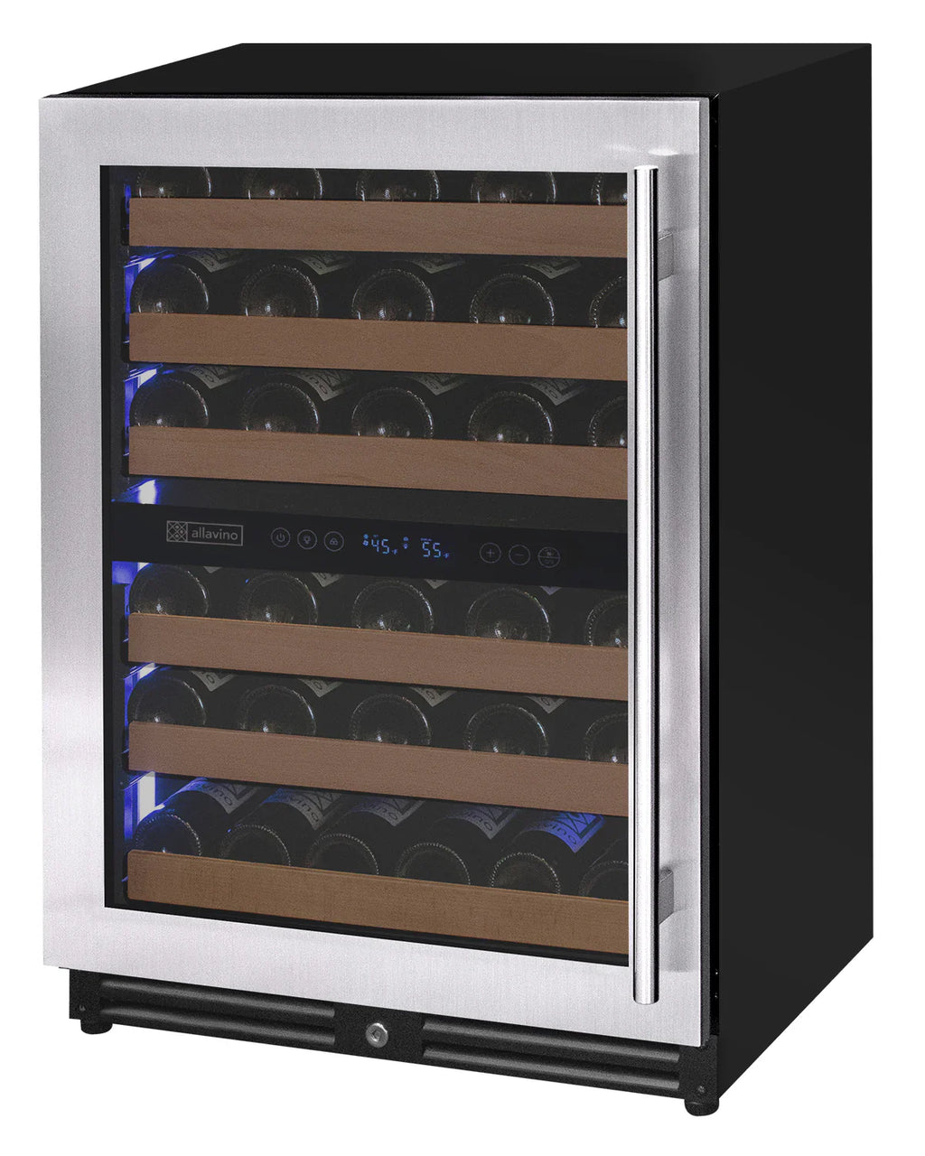 Allavino Reserva Series 51 Bottle Undercounter Wine Refrigerator Cooler with Stainless Steel Door