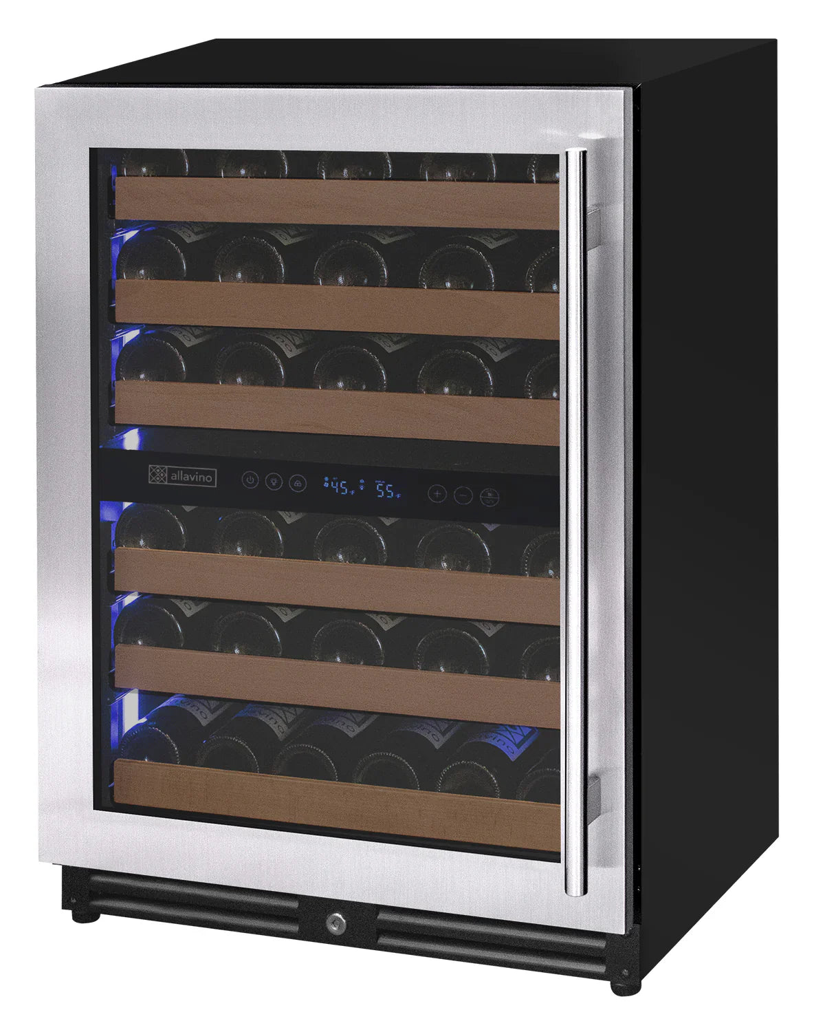 Allavino Reserva Series 51 Bottle Undercounter Wine Refrigerator Cooler with Stainless Steel Door
