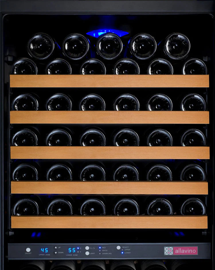 Allavino 24" Wide FlexCount II Tru-Vino 172 Bottle Dual Zone Wine Refrigerator