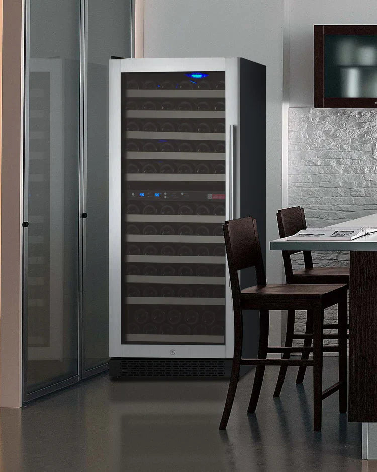 Allavino 24" Wide FlexCount II Tru-Vino 121 Bottle Dual Zone Stainless SteelWine Refrigerator