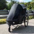 Wike Premium Suspension Bike Trailer – Black - Includes Stroller & Jogger Kit