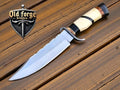 American Made Damascus Hunting Knives – Handmade Bowie