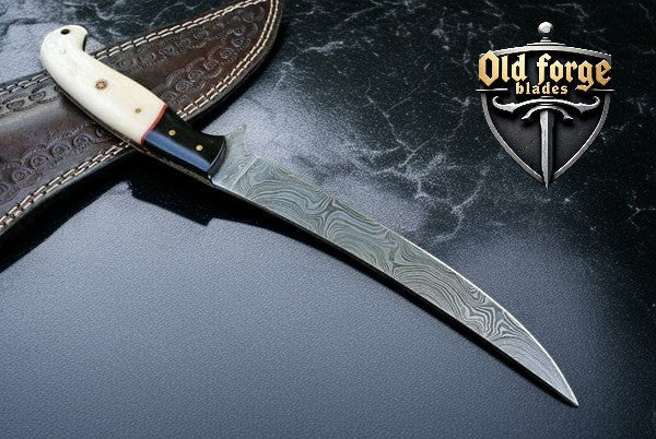 Custom 13” Damascus Fillet Knife Full Tang