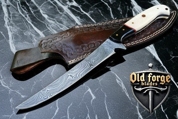 Custom 13” Damascus Fillet Knife Full Tang