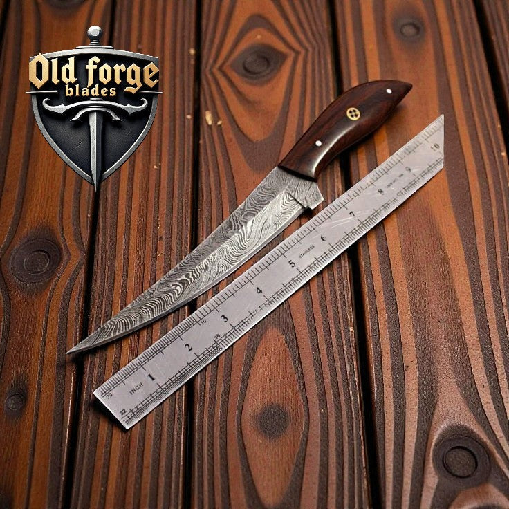 Damascus Fillet Knife made in usa – Handmade Gift