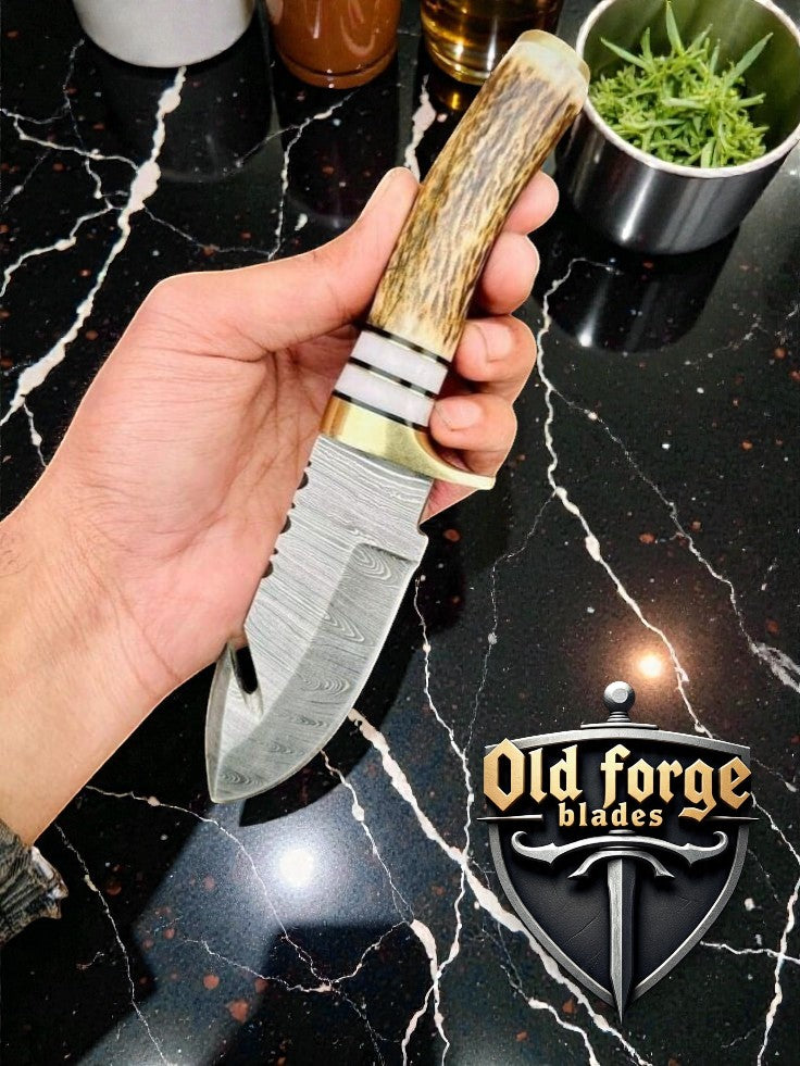 Custom Fixed Hunting Knife for Deer Hunting with Knife