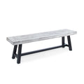 Tranquilizer Outdoor Acacia Wood Bench With Slat Panel Design