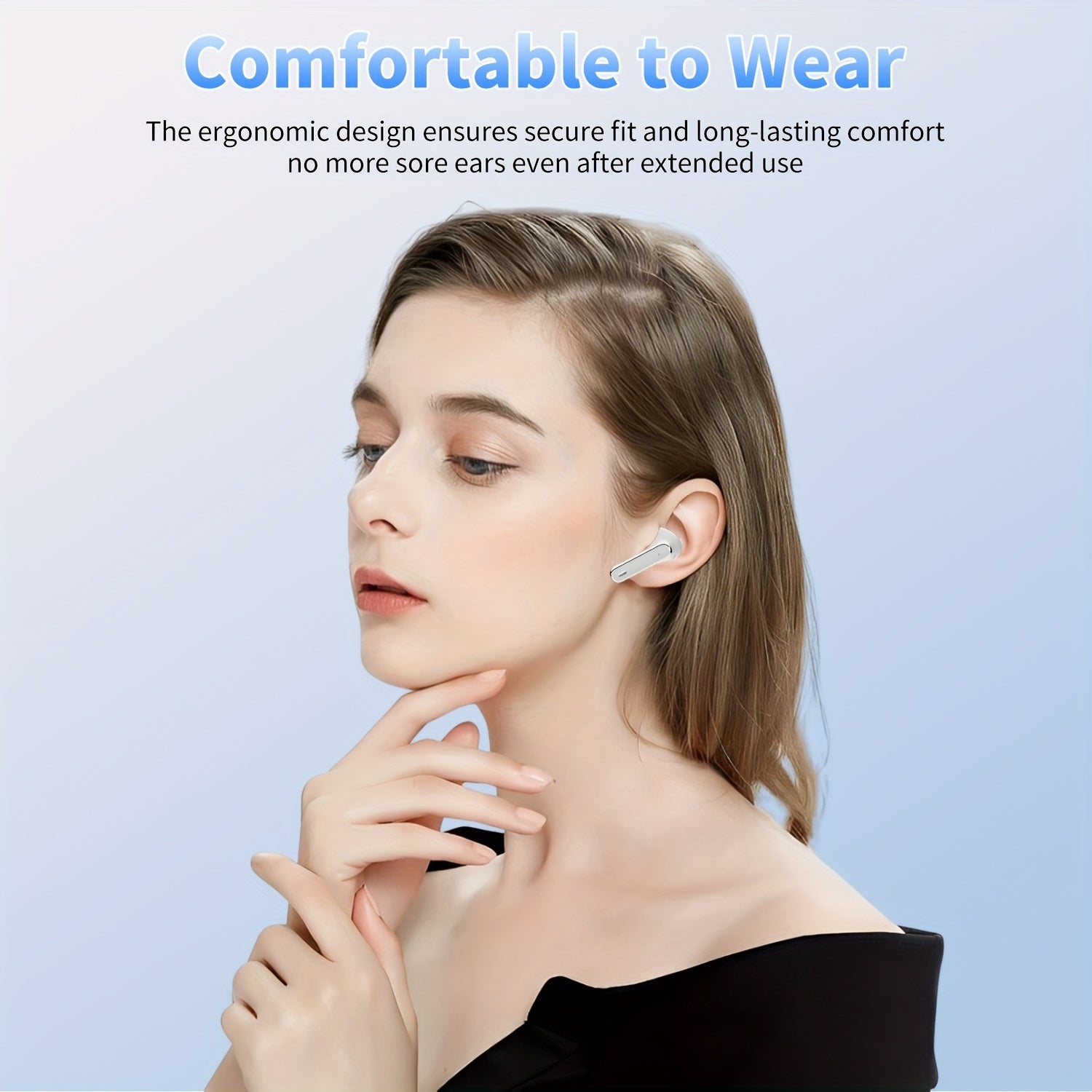 Bluetooth Earphones, Bluetooth Earbuds, In Ear Earphones, Wireless Earphones, with LED Power Display Charging Case, Bluetooth 5.4 Earphones, True Wireless Bluetooth Earphones, Playback Time Of 40 Hours, Wireless Noise Cancell