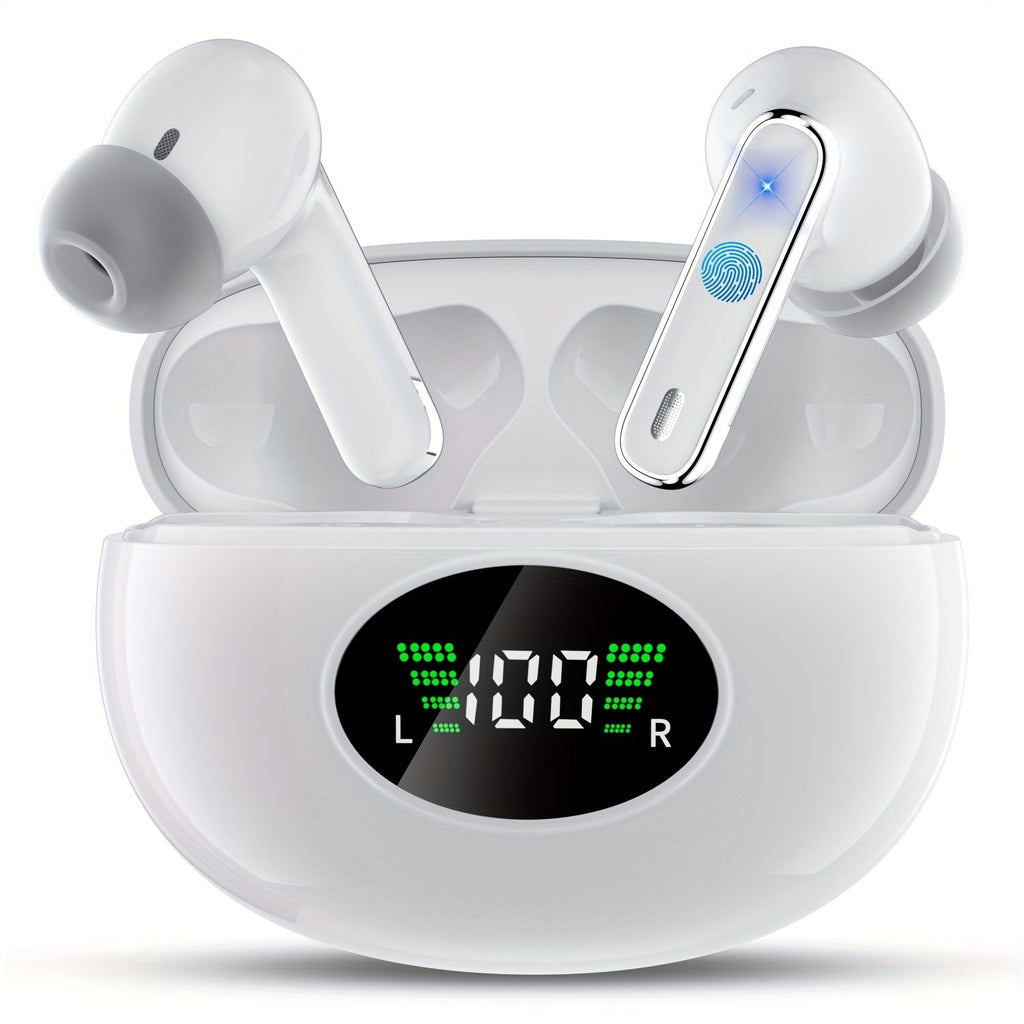 Bluetooth Earphones, Bluetooth Earbuds, In Ear Earphones, Wireless Earphones, with LED Power Display Charging Case, Bluetooth 5.4 Earphones, True Wireless Bluetooth Earphones, Playback Time Of 40 Hours, Wireless Noise Cancell