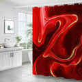 Luxury Marble Print Waterproof Shower Curtain - High-Definition Digital Print Polyester Fabric for Modern Bathroom Decor