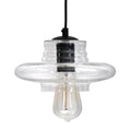 Torus Saucer Industrial Pendant with Clear Glass by LumiSource