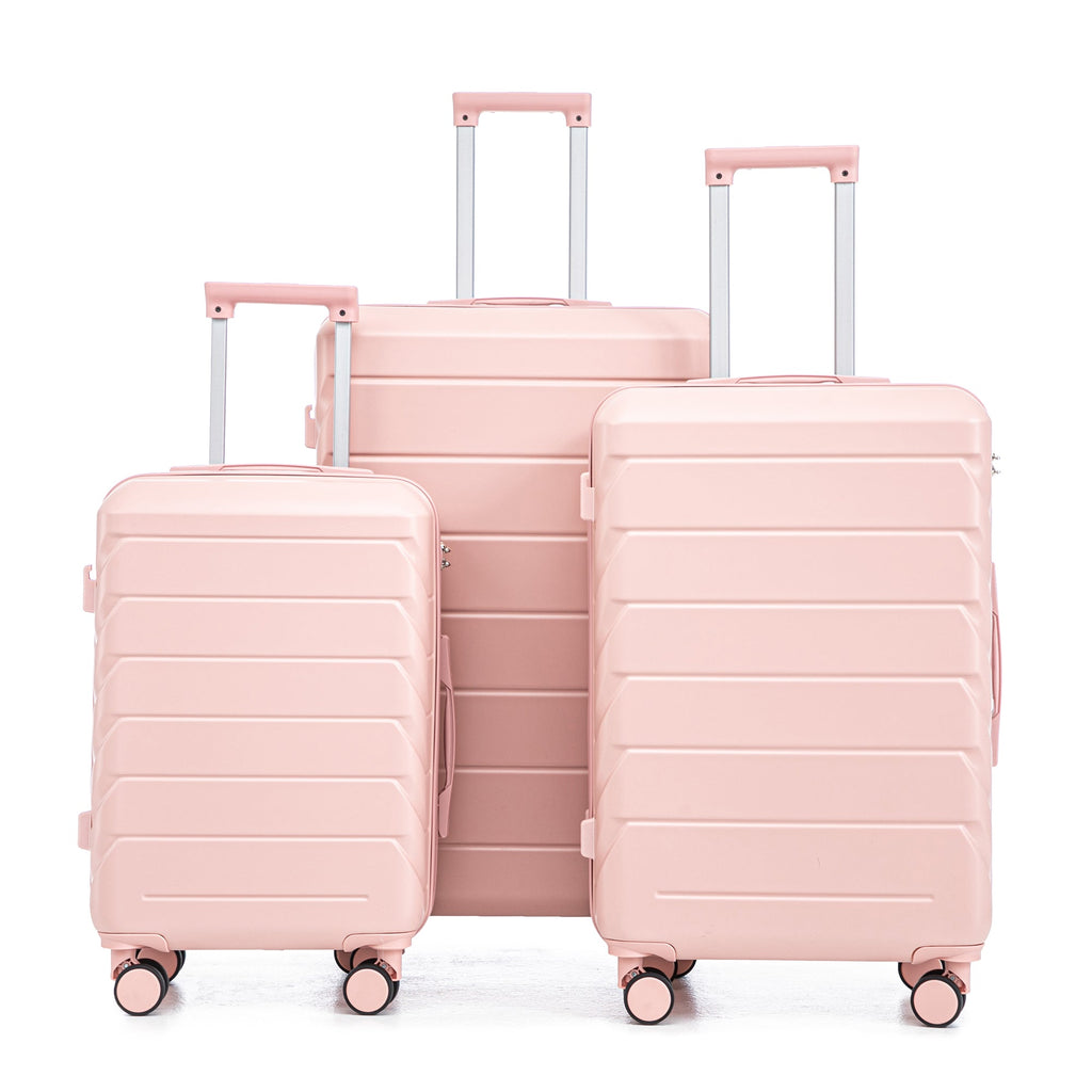 Set 3PCs 20'/24'/28' ABS Spinner Wheel Luggage - Pink