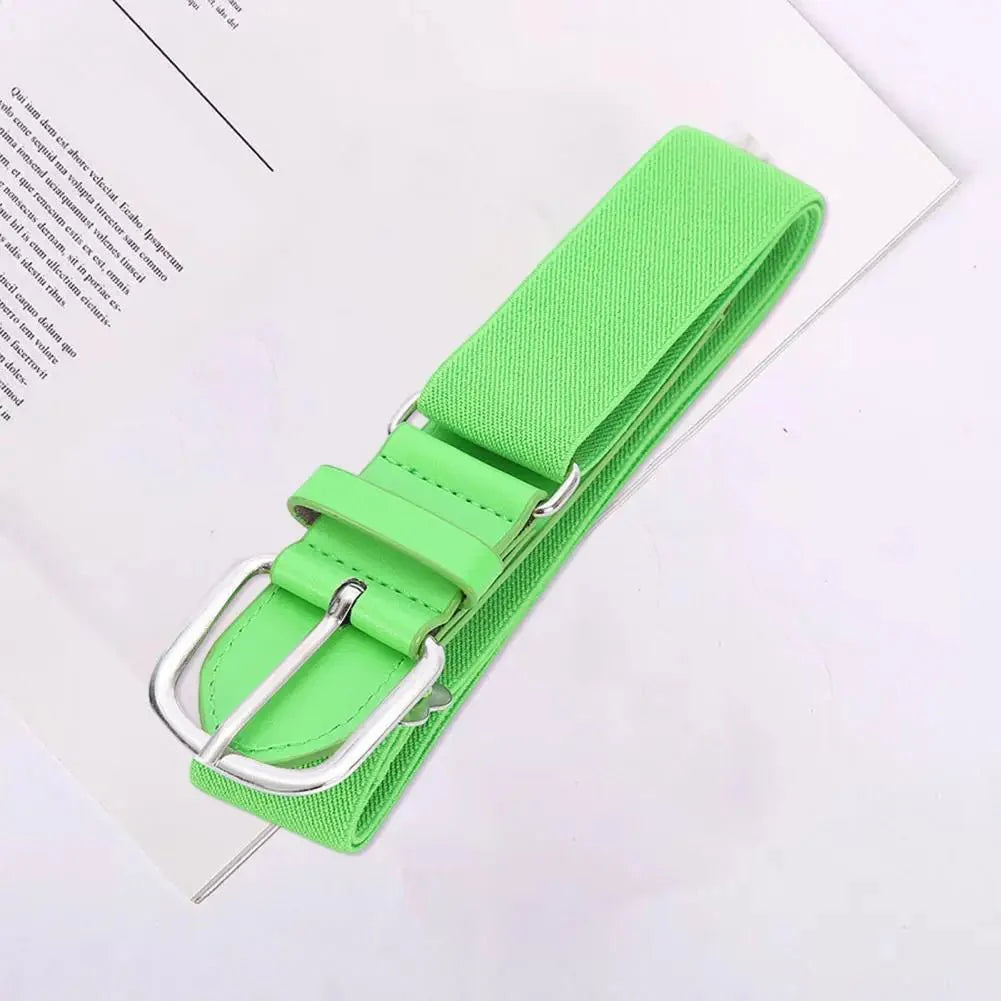 Adjustable Elastic Baseball and Softball Belt with Alloy Buckle