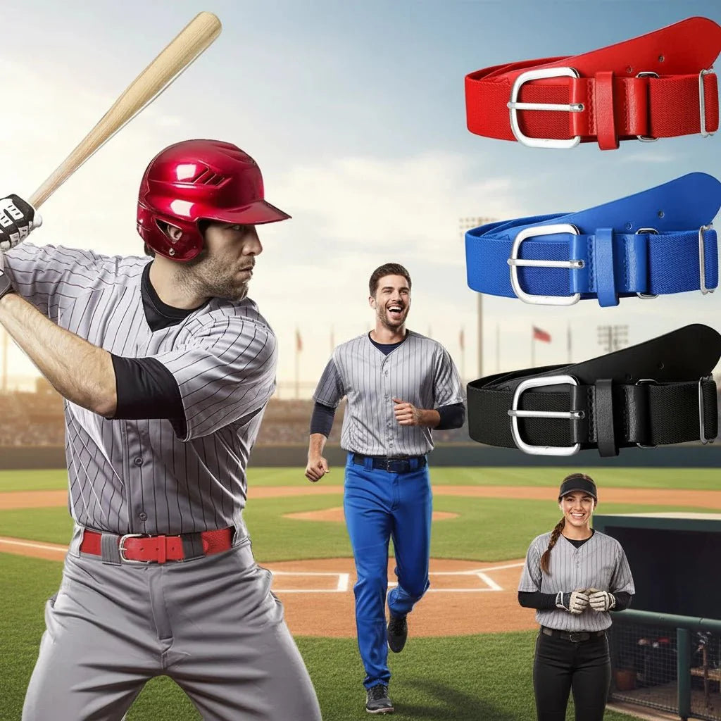Adjustable Elastic Baseball and Softball Belt with Alloy Buckle