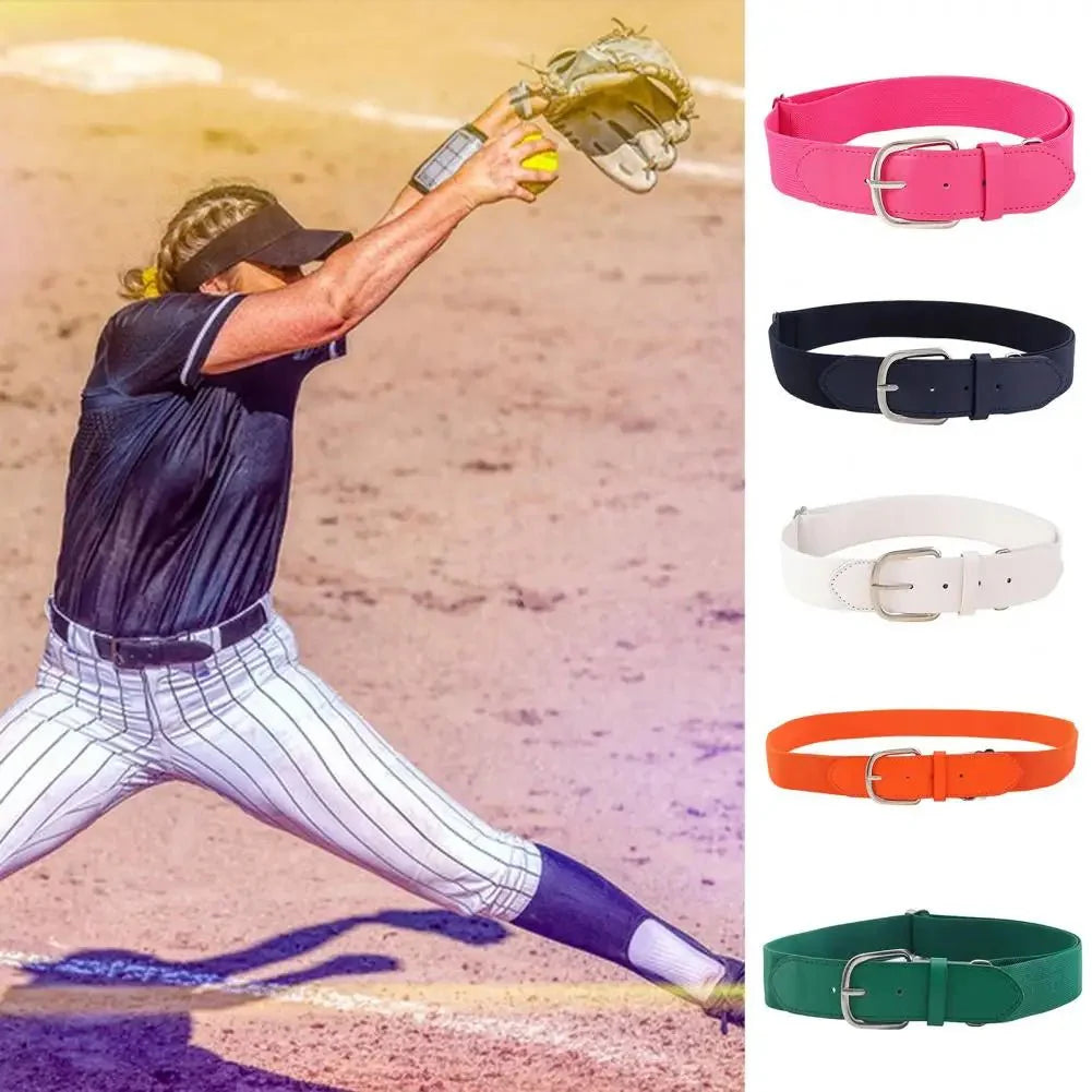 Adjustable Elastic Baseball and Softball Belt with Alloy Buckle
