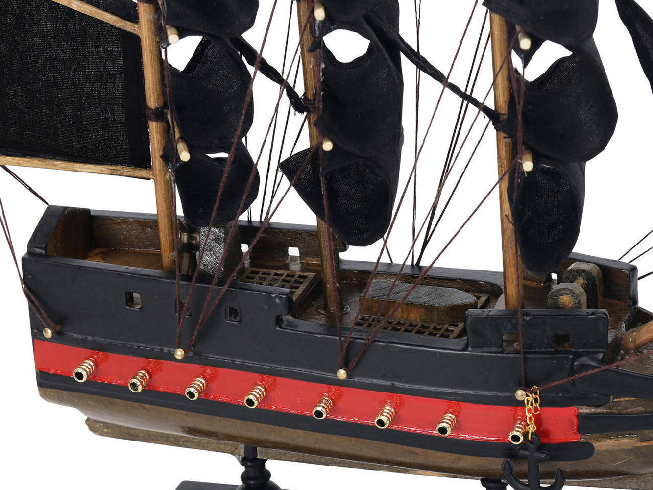 Wooden Captain Kidds Adventure Galley Black Sails Limited Model Pirate Ship 12""
