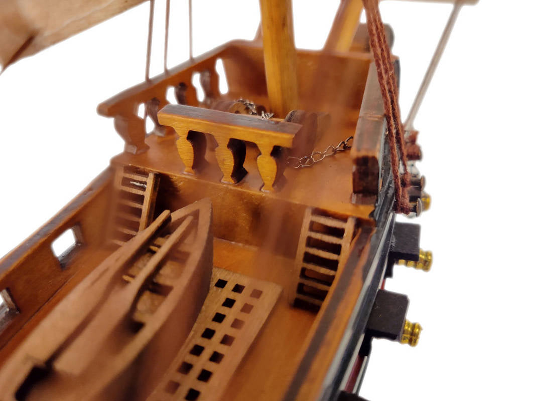 Wooden Captain Kidd's Adventure Galley White Sails Limited Model Pirate Ship 15""
