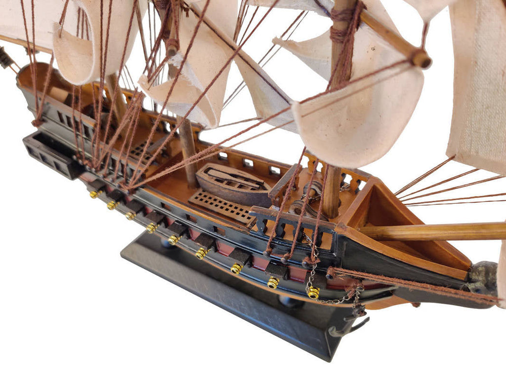 Wooden Captain Kidd's Adventure Galley White Sails Limited Model Pirate Ship 15""