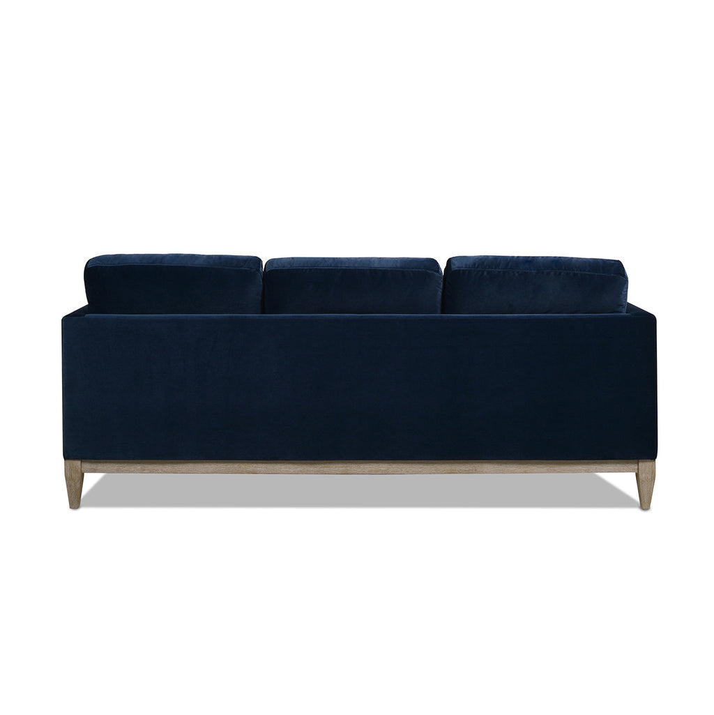 Knox 84' Modern Farmhouse Sofa, Dark Navy Blue Performance Velvet