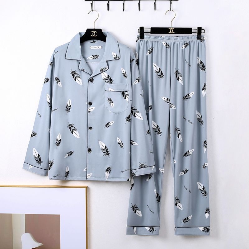 Mens Minimalist Long Sleeve Loungewear Pajamas