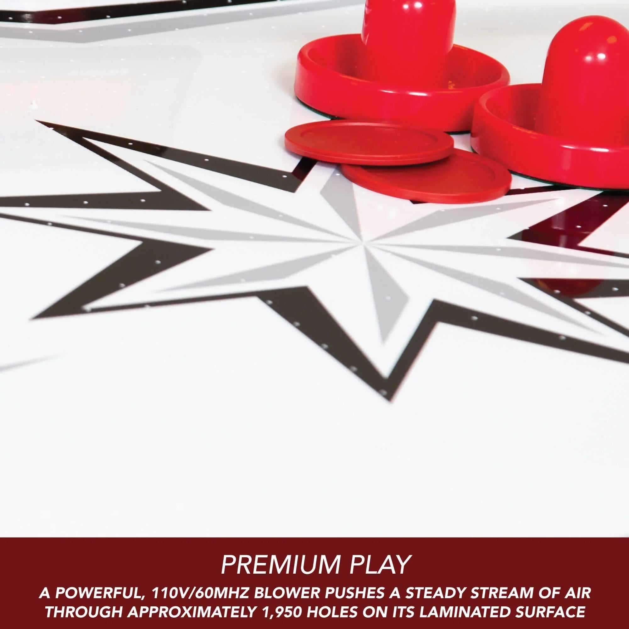 Hathaway Midtown 72-in Air Hockey Table with LED Scoring