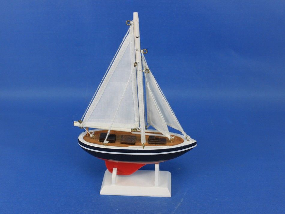 American Sailboat Christmas Tree Ornament 9""