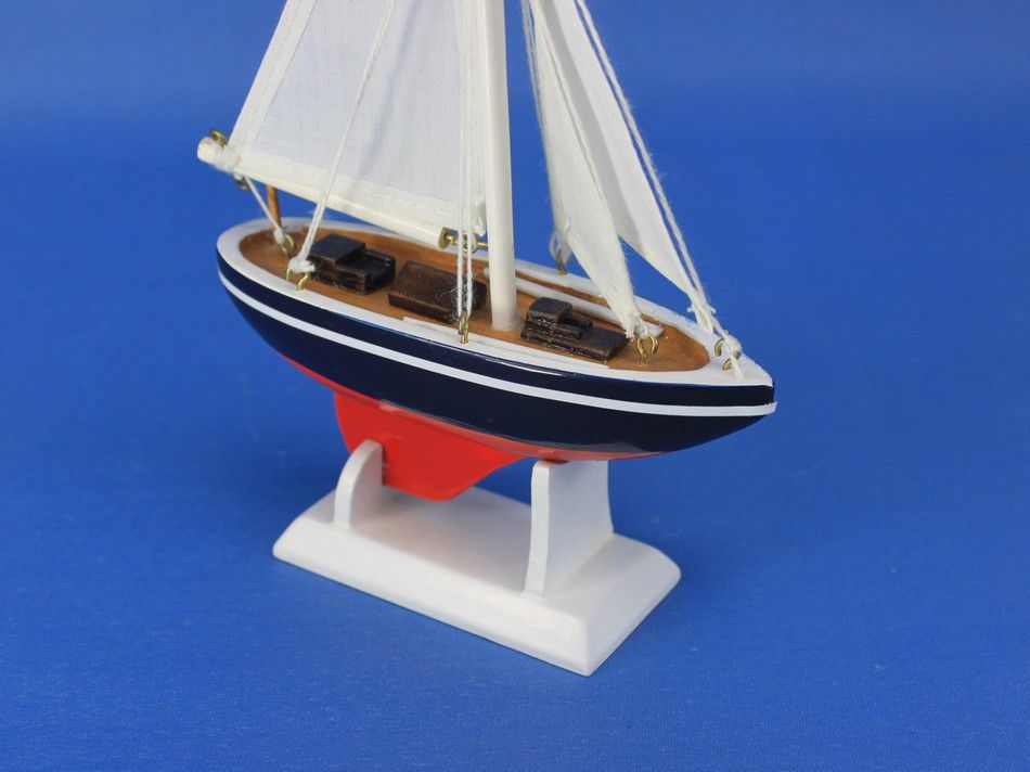 American Sailboat Christmas Tree Ornament 9""