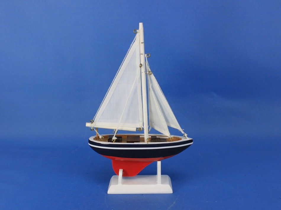 American Sailboat Christmas Tree Ornament 9""