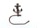 Antique Copper Anchor Toilet Paper Holder 10""