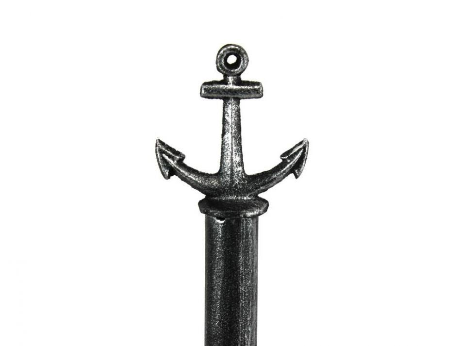 Antique Silver Cast Iron Anchor Extra Toilet Paper Stand 16"