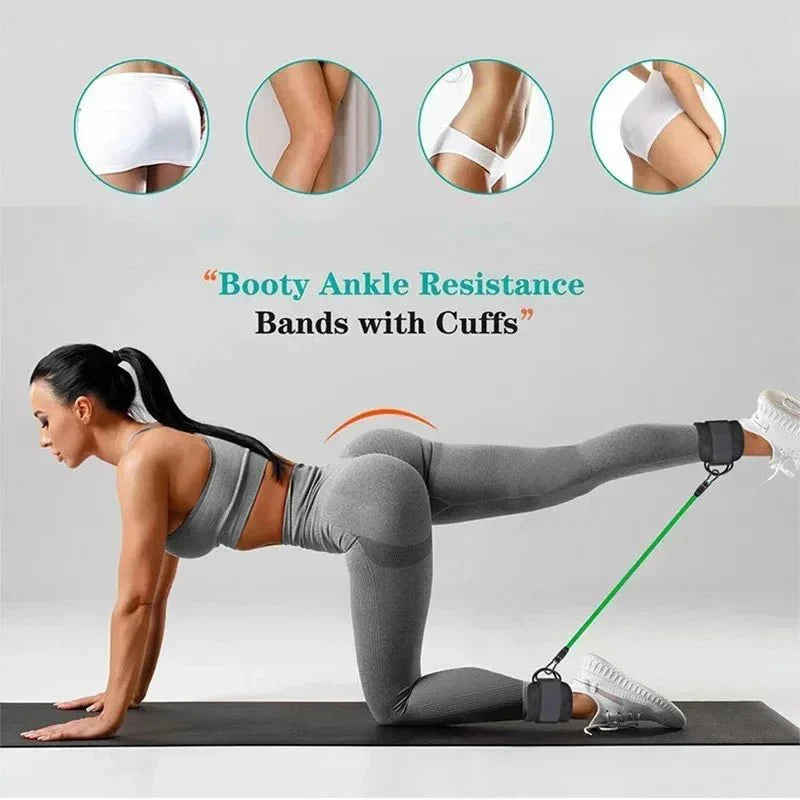 Ankle Strap Resistance Bands Set – Gym & Home Workout Equipment
