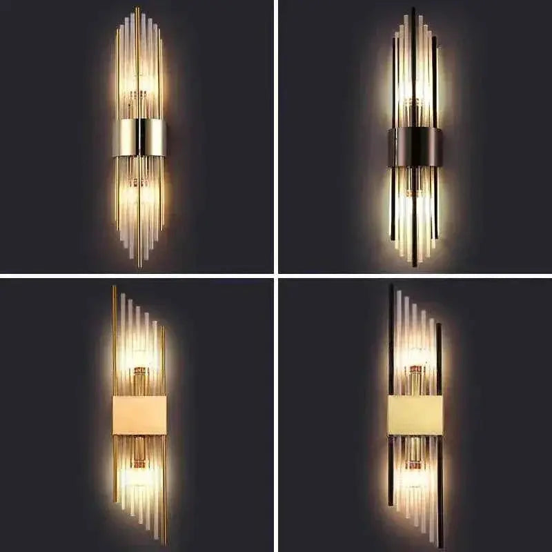 Modern LED Crystal Wall Sconce - Luxury K9 Crystal Indoor Wall Lamp for Bedroom & Hallway