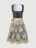 Womens Square Neck Sleeveless Midi Dress - Chic Animal Print Bodycon Gown