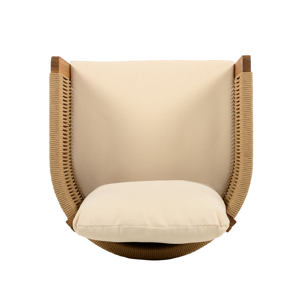 Outdoor Dining Chairs With Rope Handles (Set of 2)