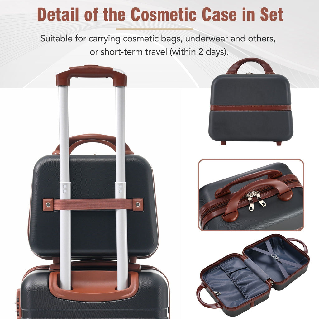 Hardshell Luggage Sets 4 Pieces 20" / 24" / 28" and Cosmetic Case
