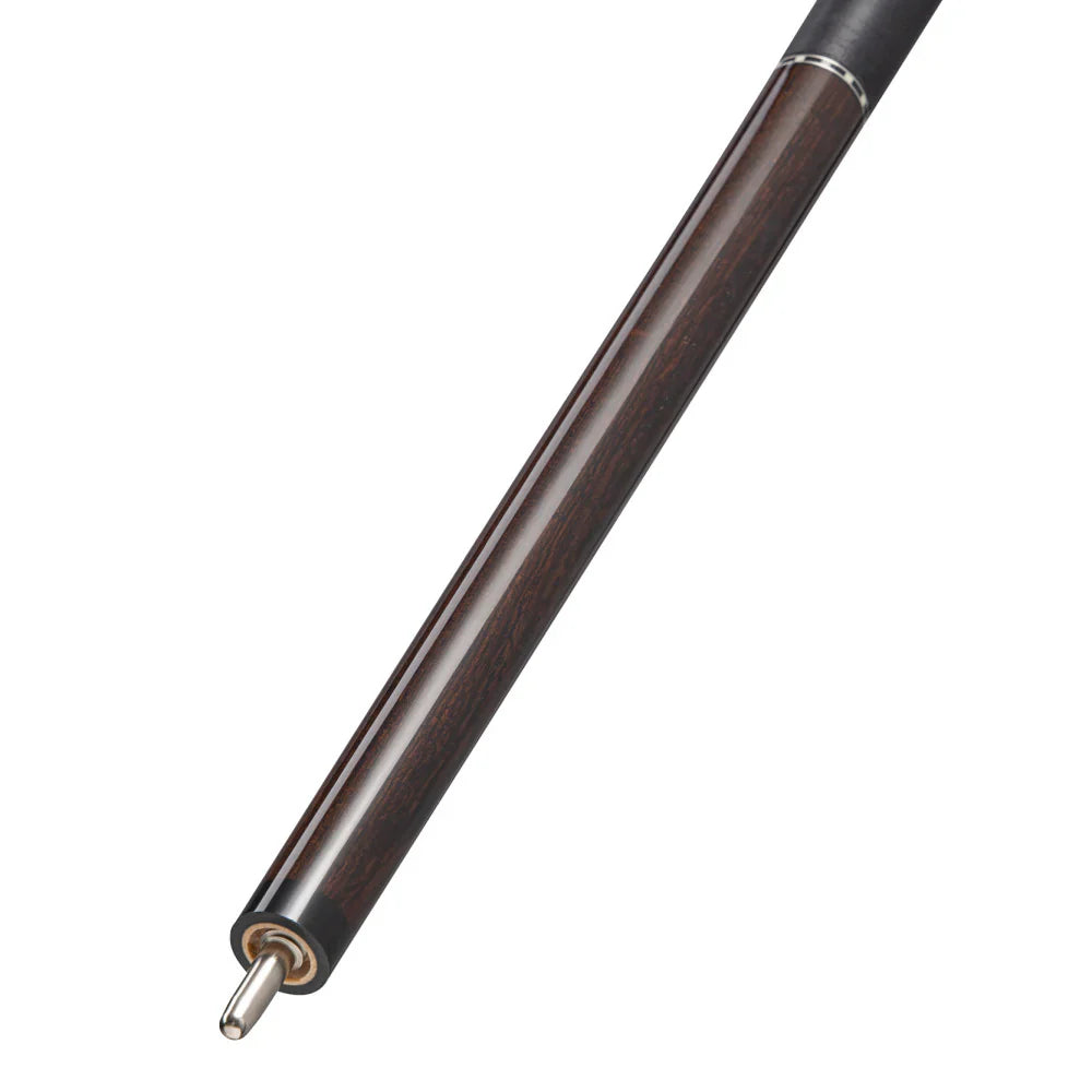 Lucasi Custom Black Palm & Bocote/White Recon Cue with Black Linen Wrap