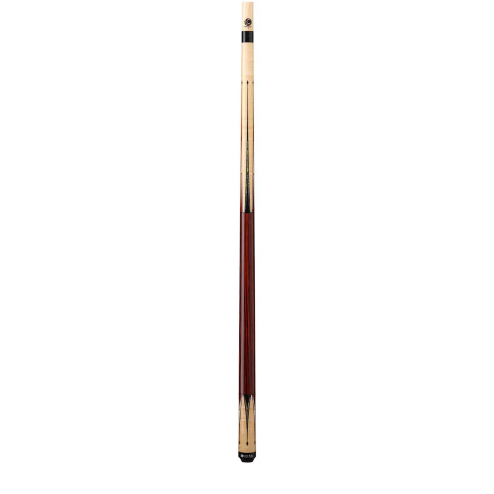 Lucasi Custom Natural Birdseye Maple & Black/White Mother of Pearl Inlays Wrapless Cue