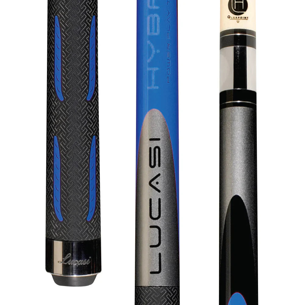 Lucasi Hybrid Metallic Silver Pool Cue with Sport G5 Grip
